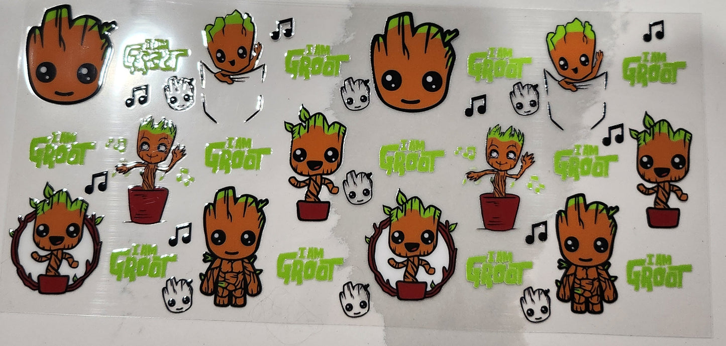 Groot - 16 oz UV DTF Wraps