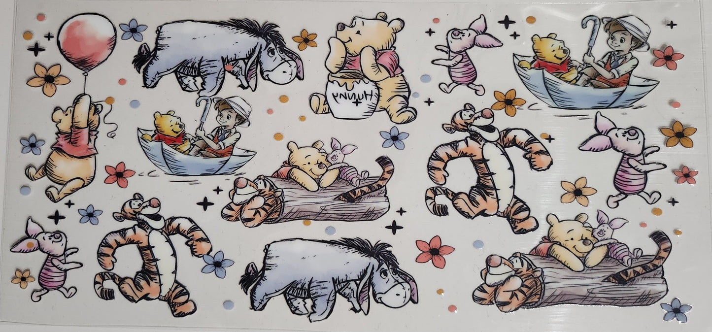 Pooh - 16 oz UV DTF Wraps