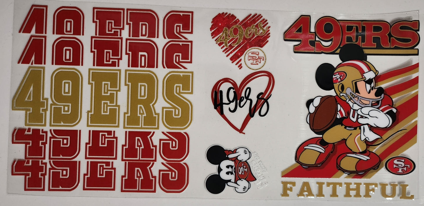 49ERS - 16 oz UV DTF Wraps