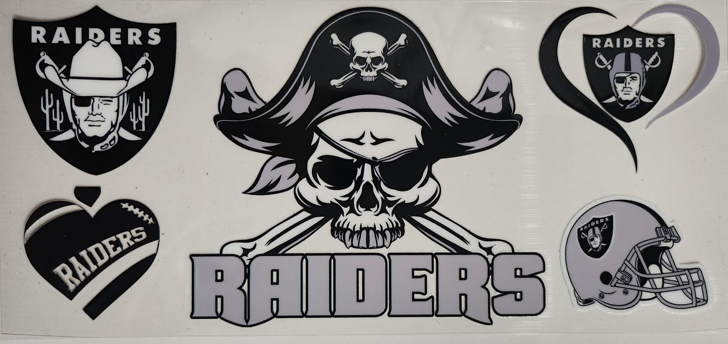 Raiders - 16 oz UV DTF Wraps