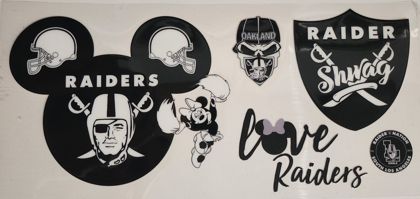 Raiders - 16 oz UV DTF Wraps