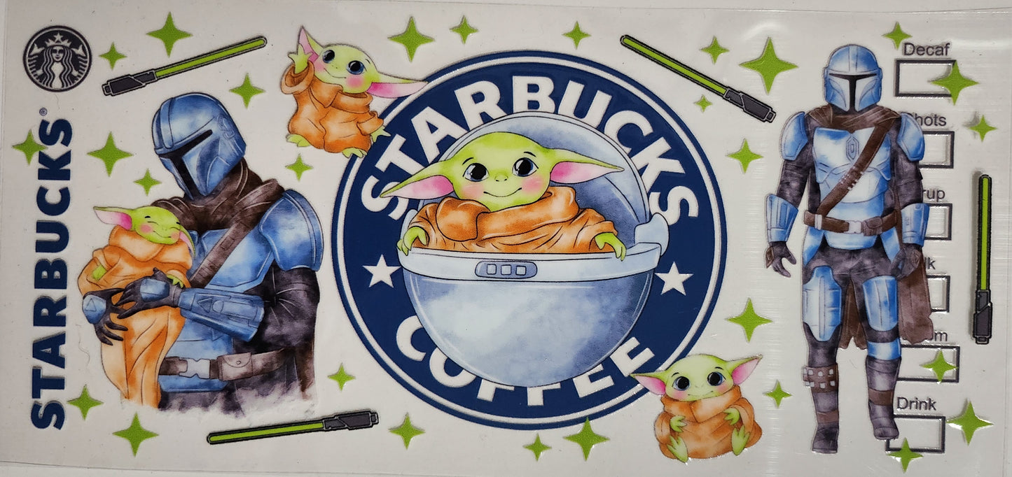 Yoda - 16 oz UV DTF Wraps