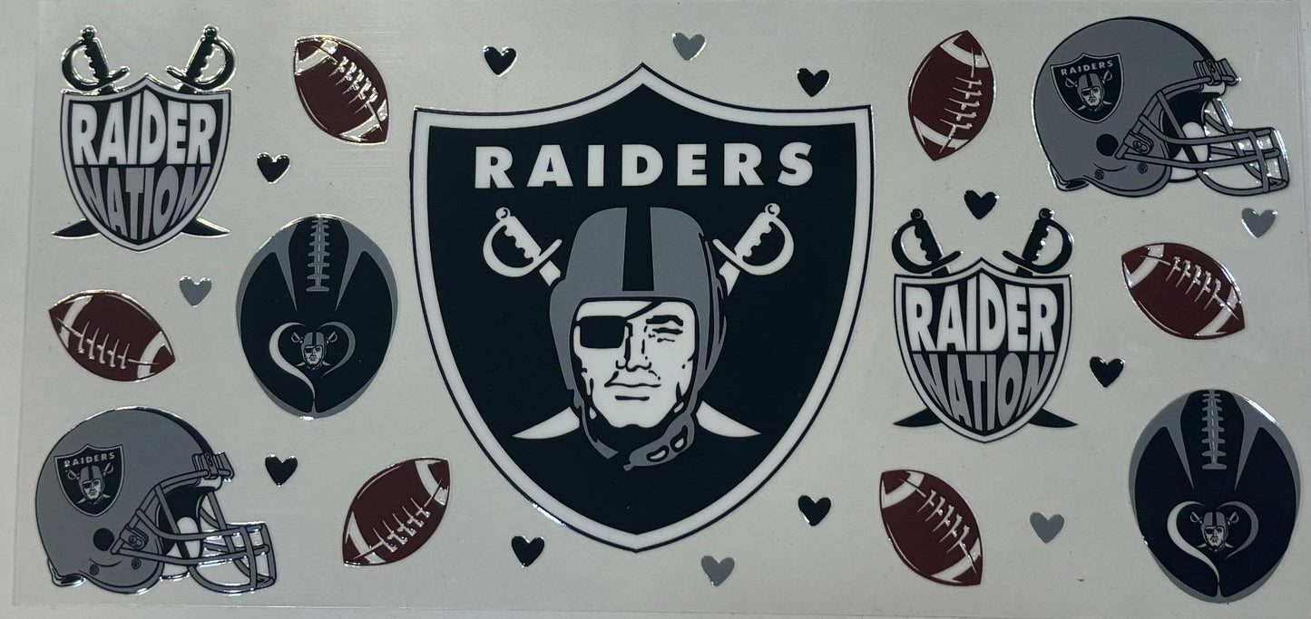 Raiders - 16 oz UV DTF Wraps.