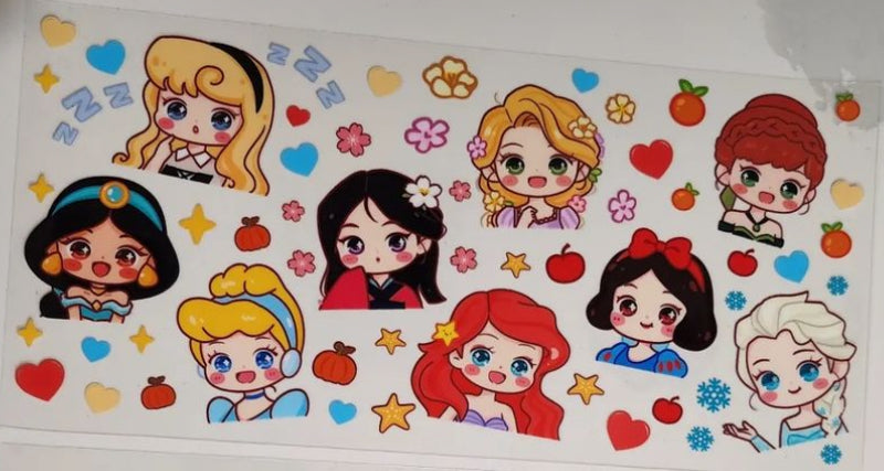 Princesses - 16 oz UV DTF Wraps.