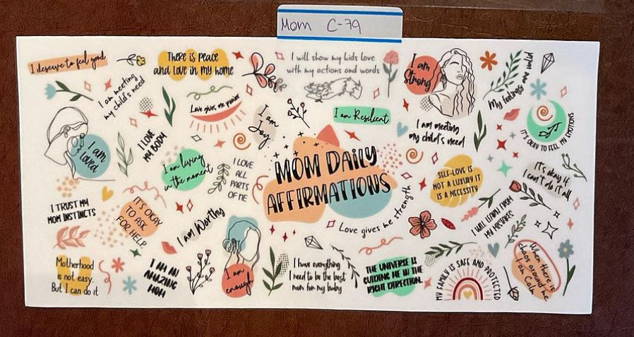 Mom - 16 oz UV DTF Wraps.