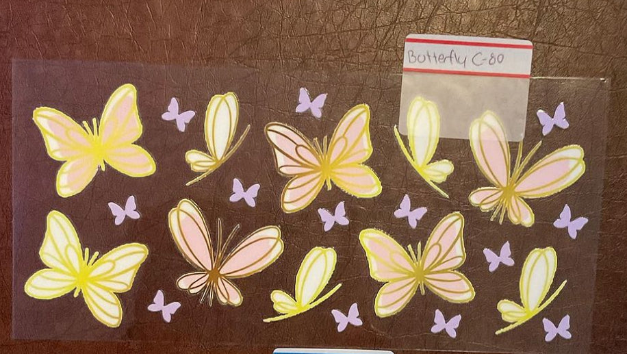 Butterfly - 16 oz UV DTF Wraps