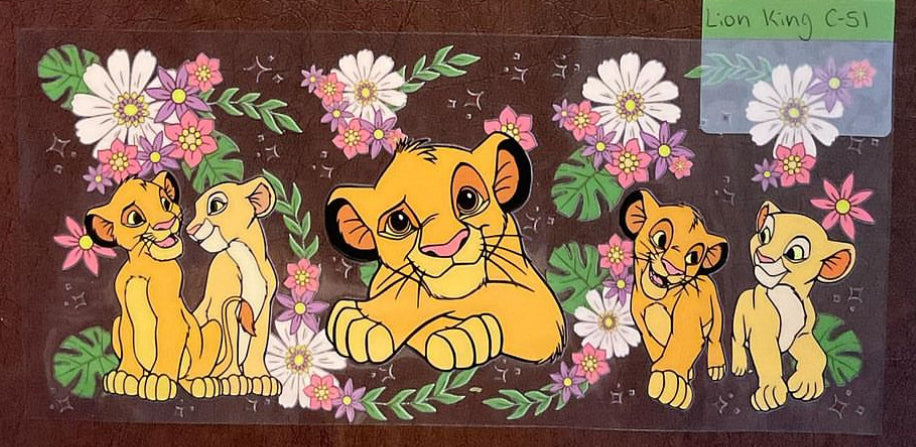Lion King - 16 oz UV DTF Wraps.