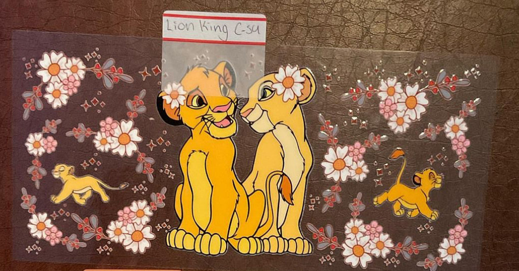 Lion King - 16 oz UV DTF Wraps.