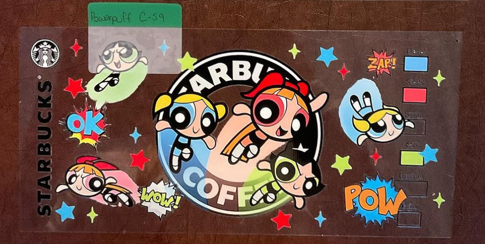 Powerpuff - 16 oz UV DTF Wraps