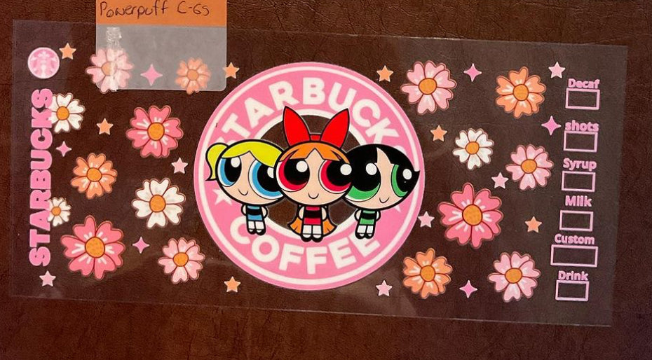 Powepuff - 16 oz UV DTF Wraps