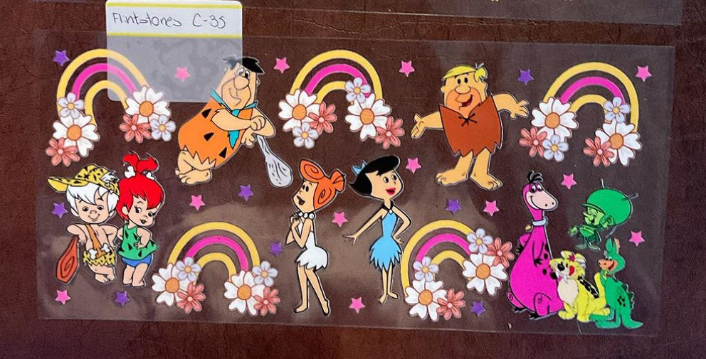 Flinstones - 16 oz UV DTF Wraps