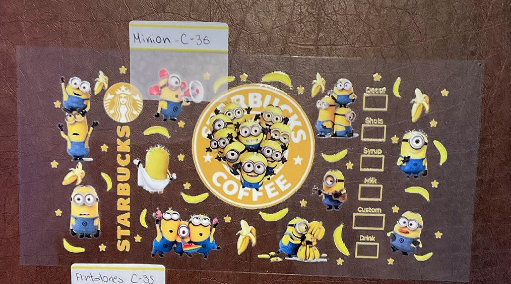 Minions - 16 oz UV DTF Wraps