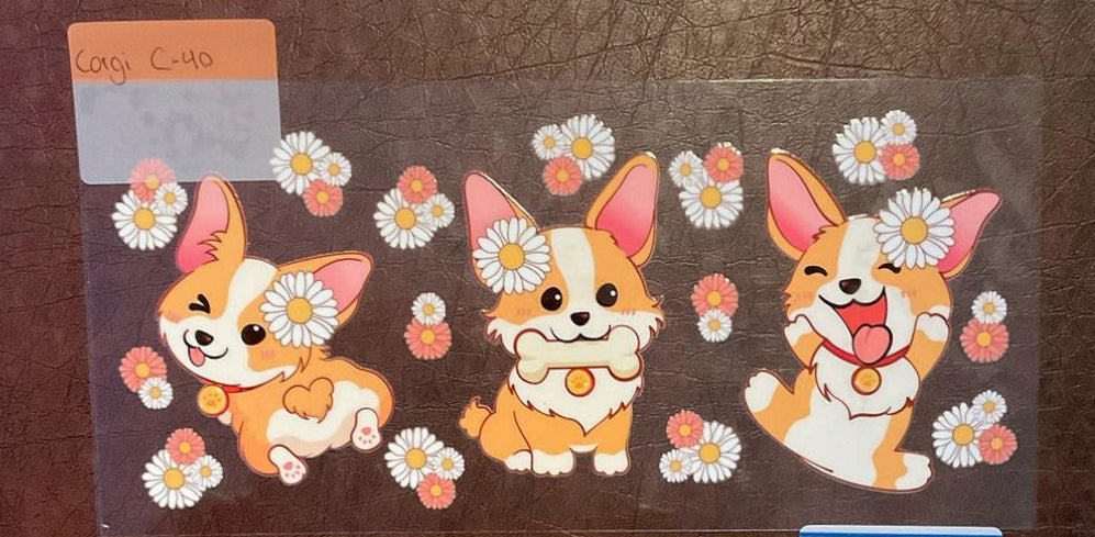 Corgi - 16 oz UV DTF Wraps