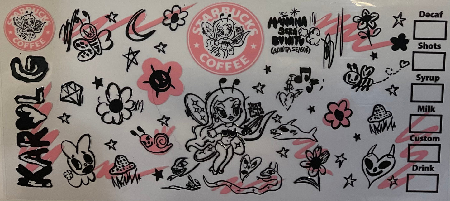 Karol G -16 oz UV DTF Wraps