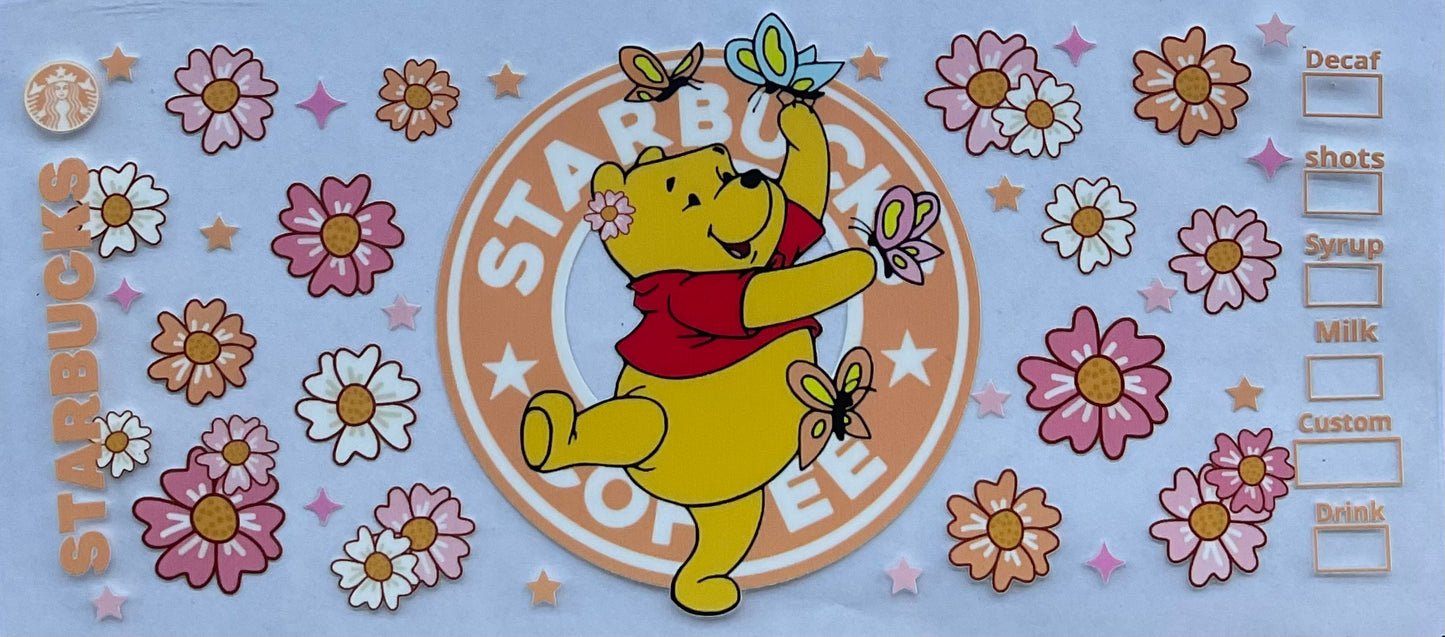 Winnie The Pooh - 16 oz UV DTF Wraps.