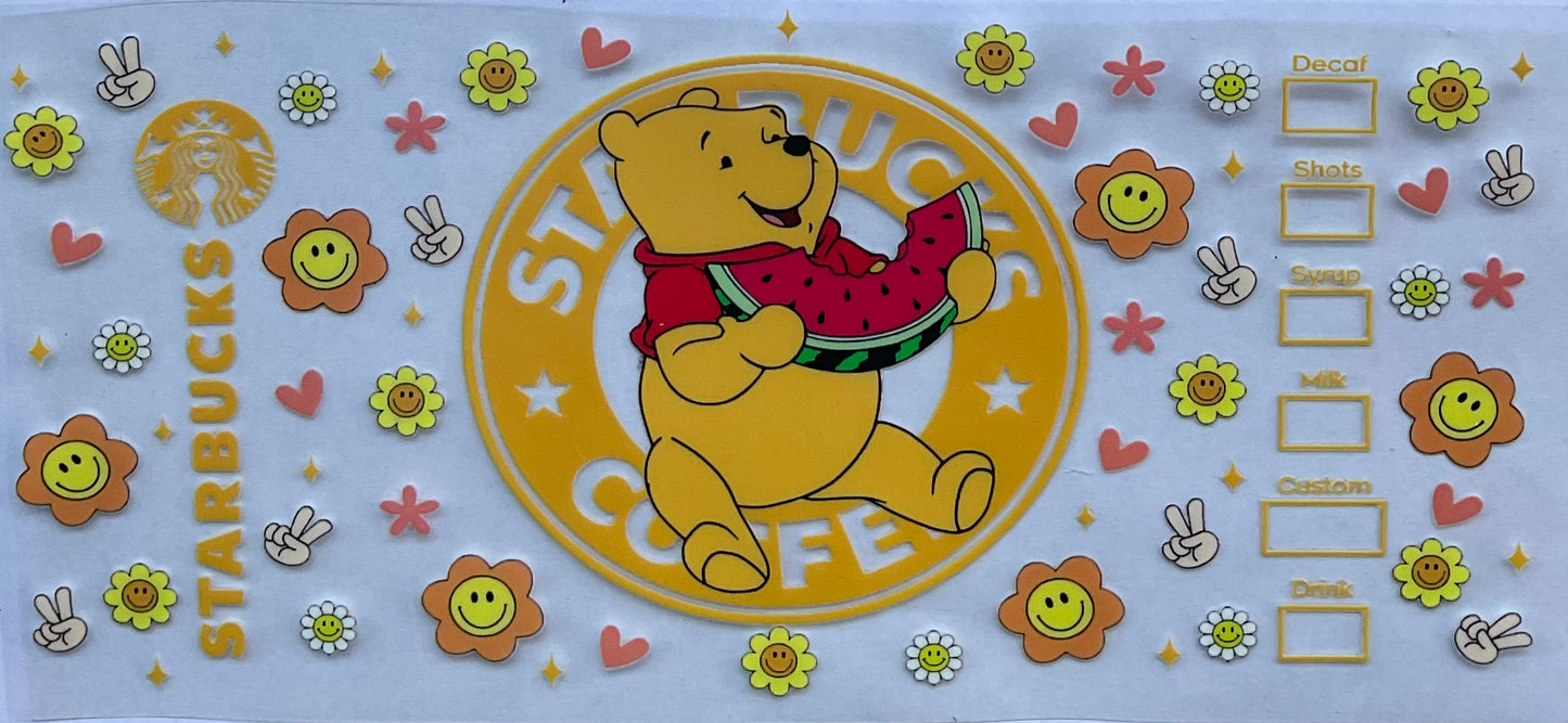 Winnie The Pooh - 16 oz UV DTF Wraps.