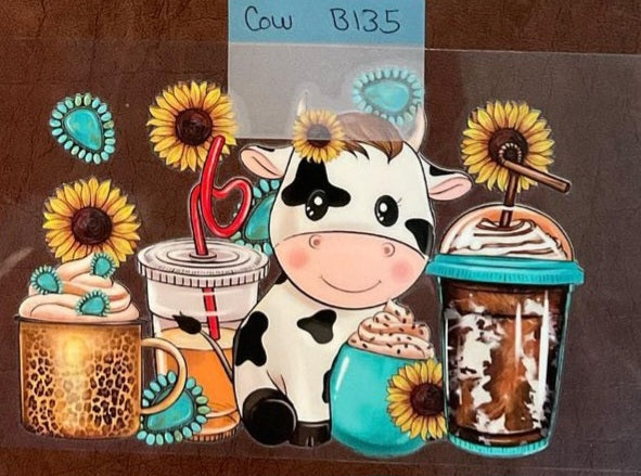 Cow - 16 oz UV DTF Wraps