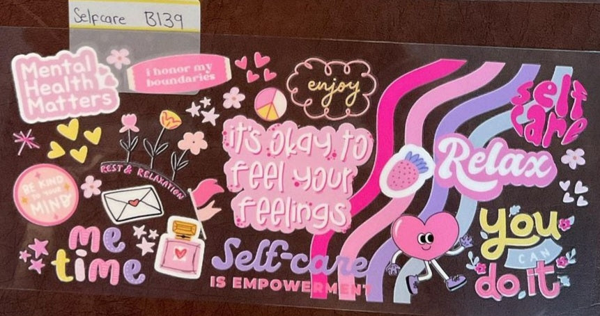 Selfcare - 16 oz UV DTF Wraps