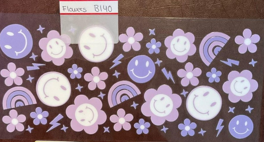 Flowers - 16 oz UV DTF Wraps