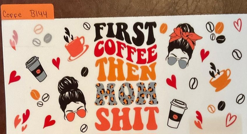 Coffe - 16 oz UV DTF Wraps