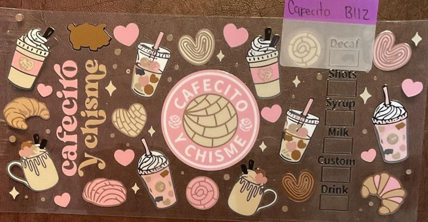 Cafecito - 16 oz UV DTF Wraps