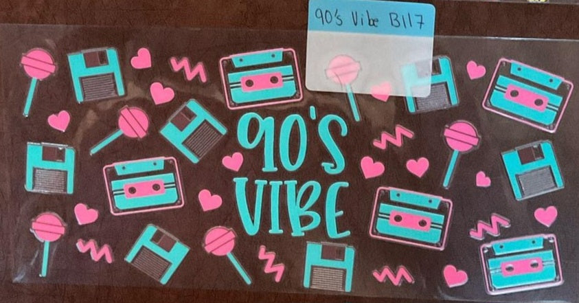 90's vibe - 16 oz uv dtf wraps