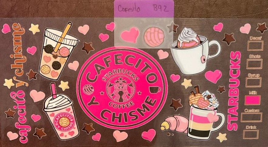 Cafecito - 16 oz UV Dtf wraps