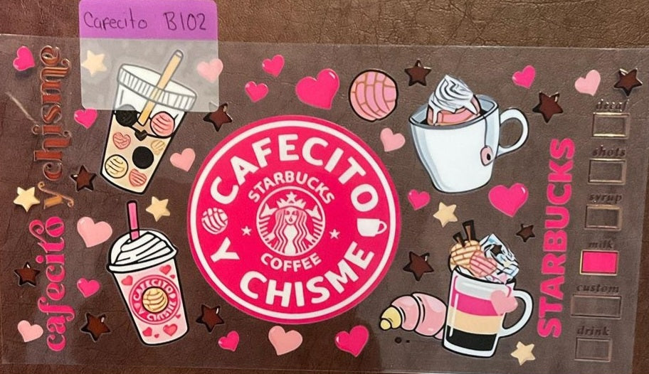 Cafecito - 16 oz UV DTF Wraps