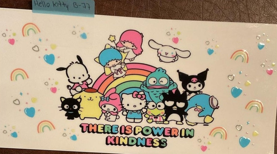 Hello Kitty - 16 oz UV DTF Wraps