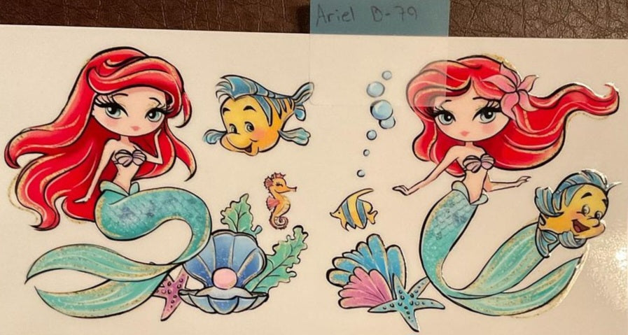 Little Mermaid - 16 oz UV DTF Wraps