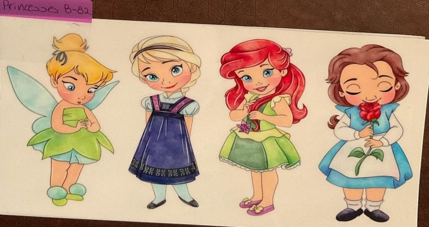 Princesses 16 oz UV DTF Wraps