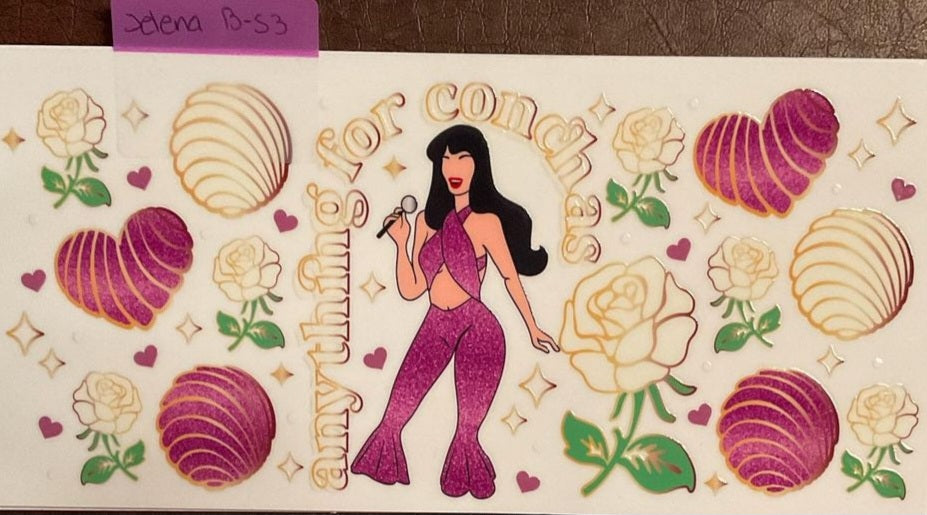 Selena - 16 oz UV DTF Wraps