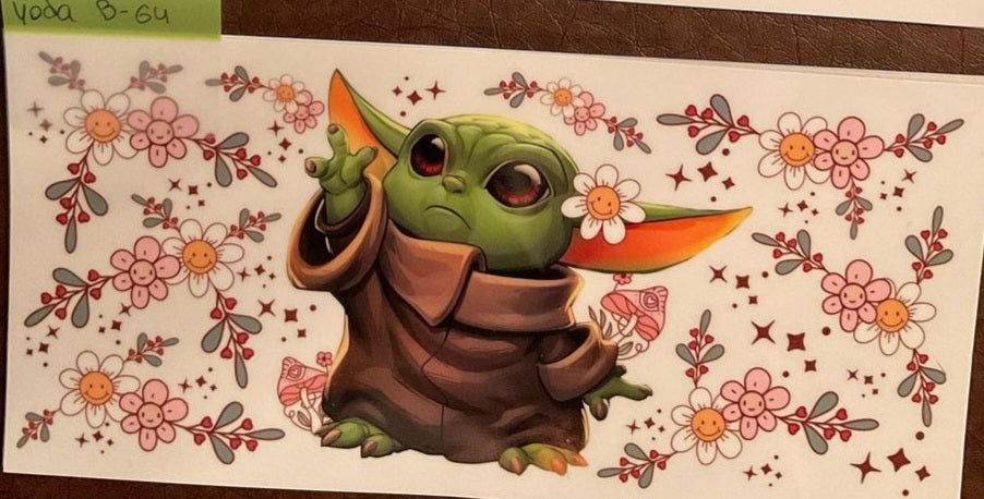 Yoda - 16 oz UV DTF WRAPS