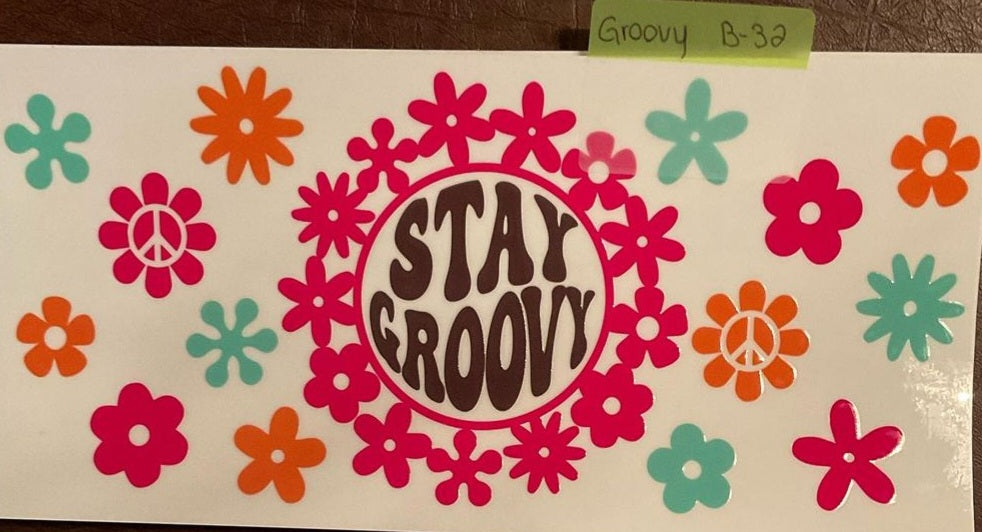 Groovy - 16 oz UV DTF Wraps