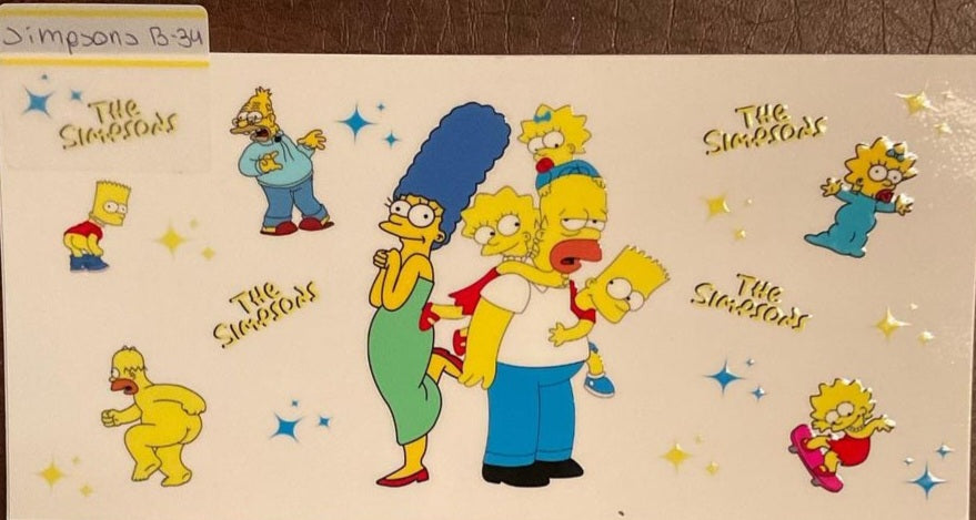 Simpsons - 16 oz UV DTF Wraps