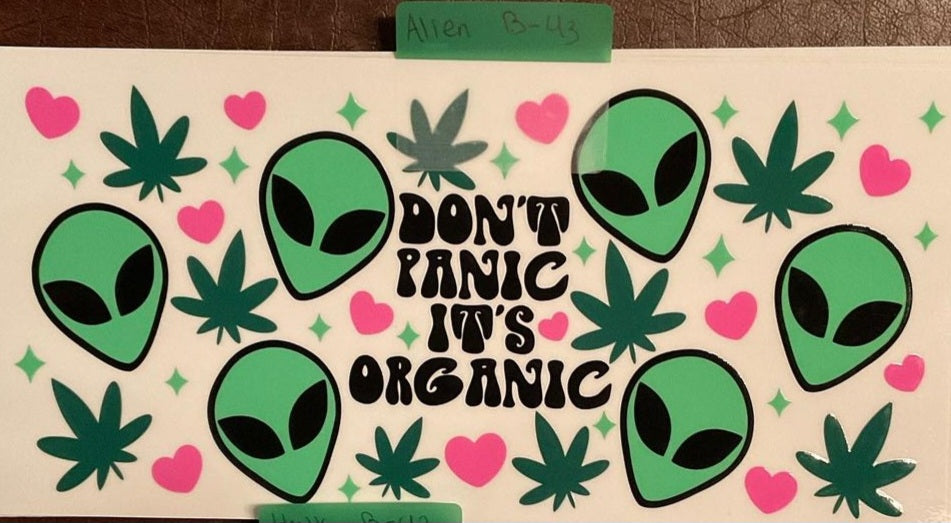 Alien - 16 oz UV DTF Wraps