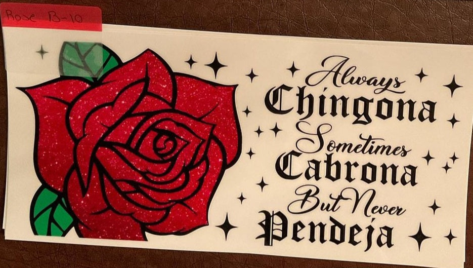 Rose - 16 oz UV DTF Wraps