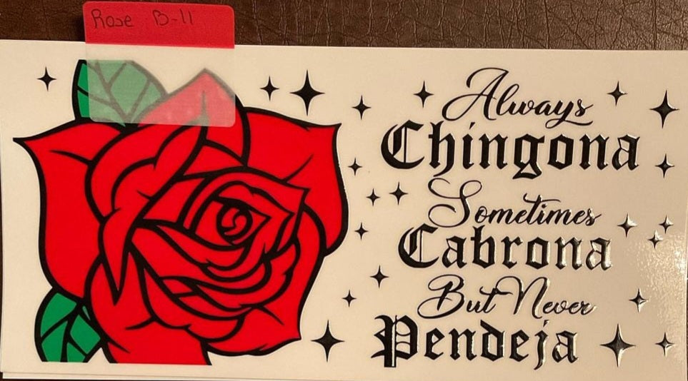 Rose - 16 oz UV DTF Wraps