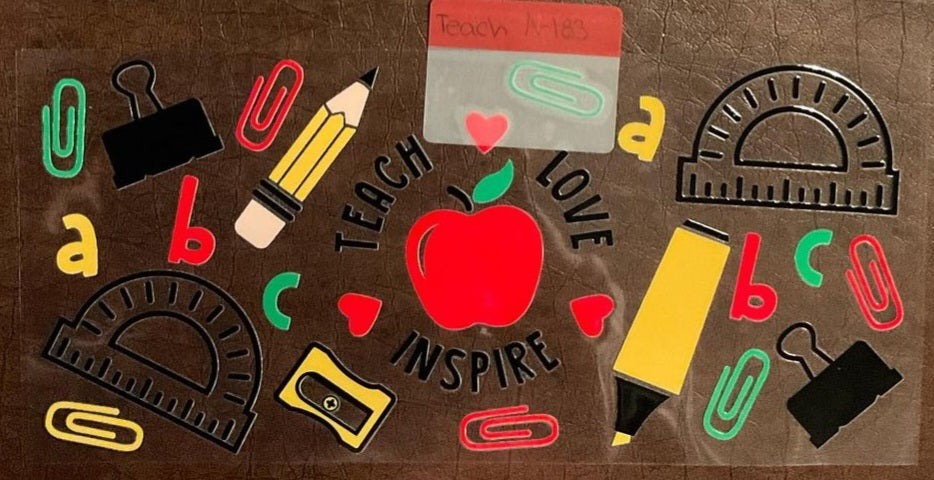 Teach - 16 oz UV DTF Wraps