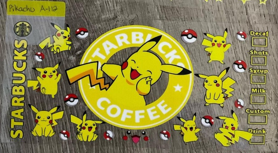 Pokemon - 16 oz UV DTF Wraps