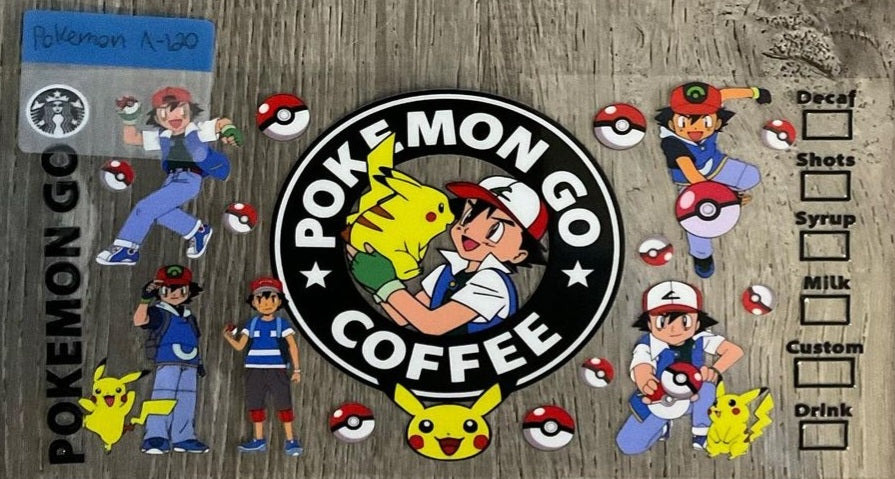 Pokemon - 16 oz UV DTF Wraps