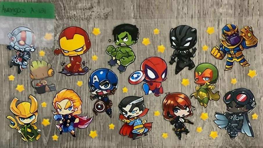 Avengers- 16 oz UV DTF Wraps