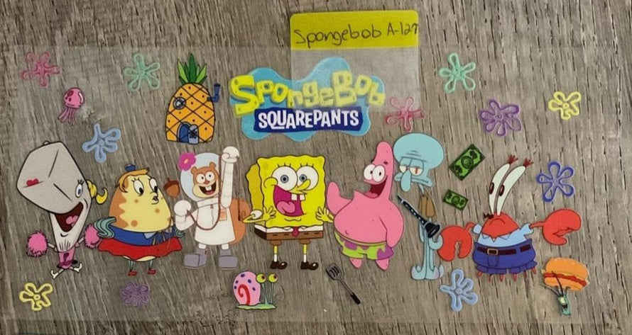Spongebob - 16 oz uv dtf wraps