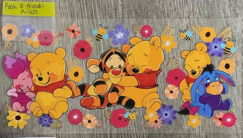 Winnie the Pooh - 16 oz UV DTF Wraps