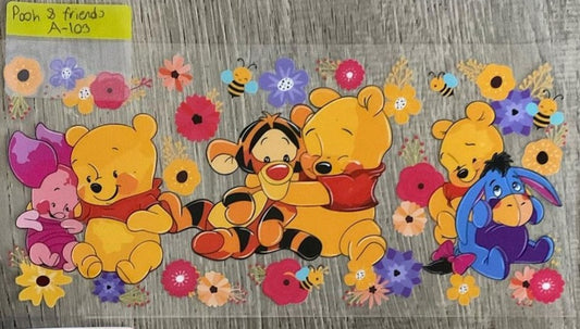 Winnie the Pooh - 16 oz UV DTF Wraps