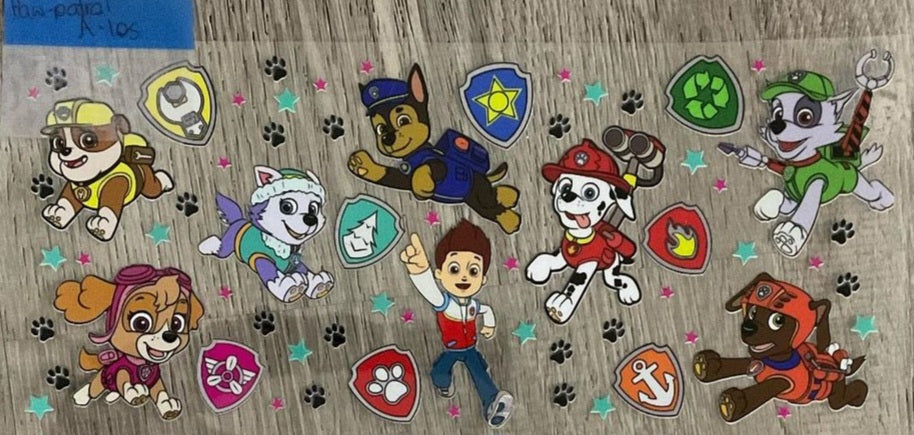 Paw patrol - 16 oz UV DTF Wraps