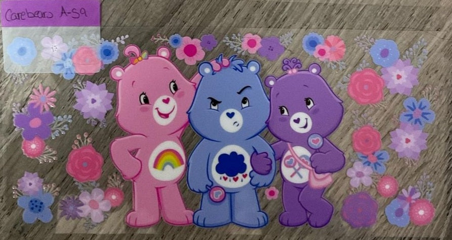 Care bears- 16 oz uv dtf wraps