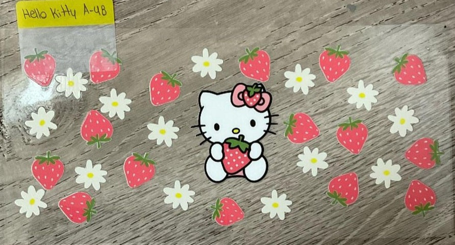 A48 Hello Kitty - 16 oz UV DTF wraps