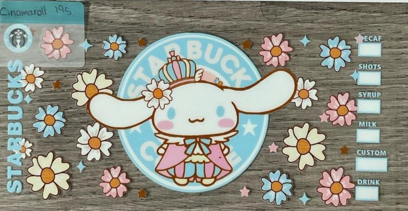 Cinamaroll - 16 oz UV DTF Wraps