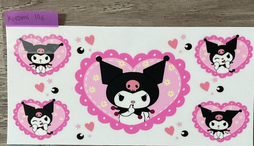 Kuromi - 16 oz UV DTF Wraps